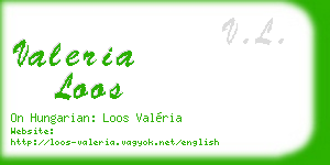 valeria loos business card